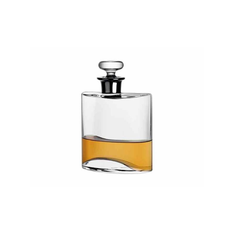 Flask bottle in transparent glass cl 35