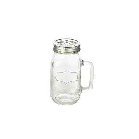 Aluminum jar glass lid with decoration