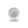Coupe Studio Prints Homespun Churchill plate in white and gray vitrified ceramic 18.2 cm