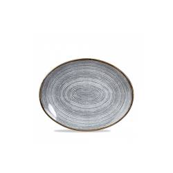 Piatto ovale Studio Prints Churchill in ceramica vetrificata grigia cm 31,7x25,5