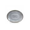 Studio Prints Churchill oval dish in gray vitrified ceramic 31.7x25.5 cm.