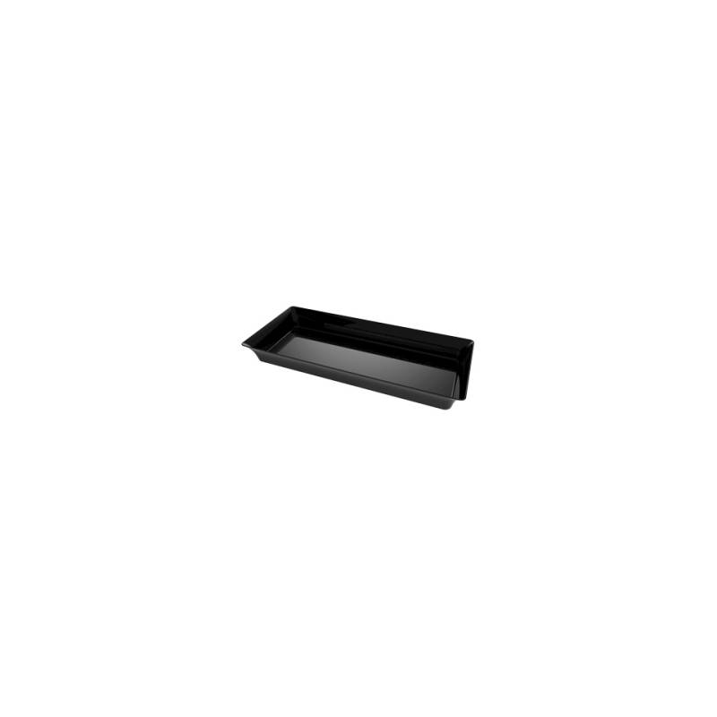Piattini Karo monouso in plastica nera cm 13x5
