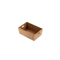 Natural wooden bag and sauce holder 15x10 cm