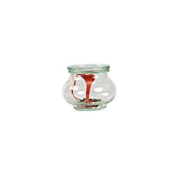 Weck glass convex jar with lid, gasket and hooks 7.44 oz.