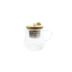 Teaor Hario glass and wood tea pot with filter cl 45