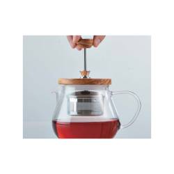 Teaor Hario glass and wood tea pot with filter cl 45