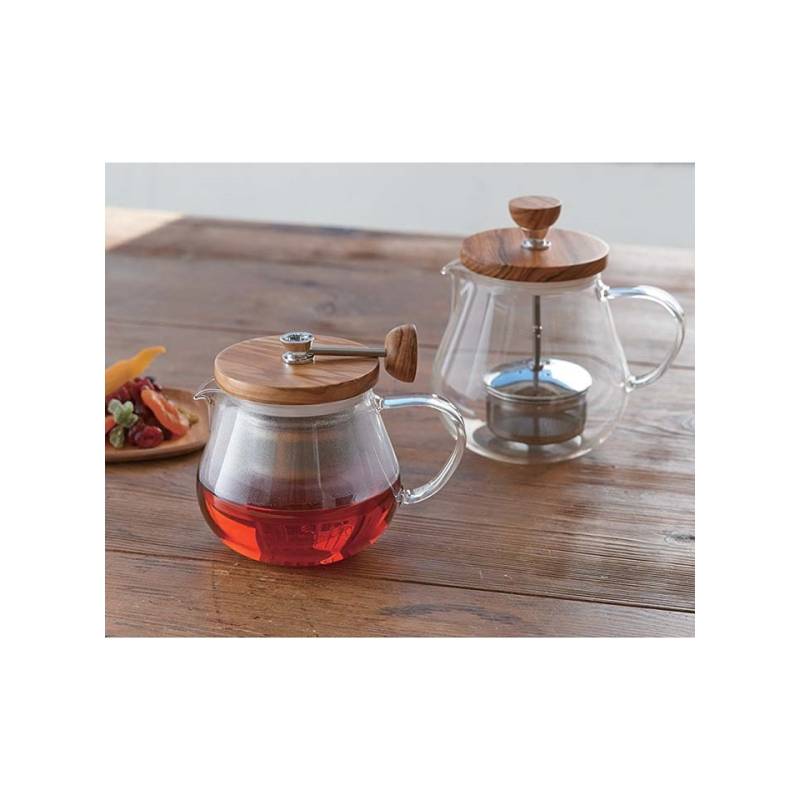 Teaor Hario glass and wood tea pot with filter cl 45