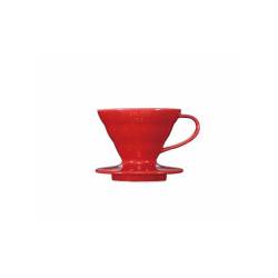 Red ceramic 1-2 cup coffee filter