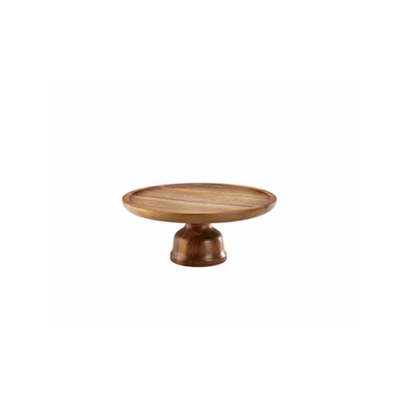 Wood cake stand in wood cm 33