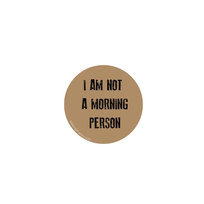 ''Morning Person'' Coasters in Brown Cardboard Cm 10