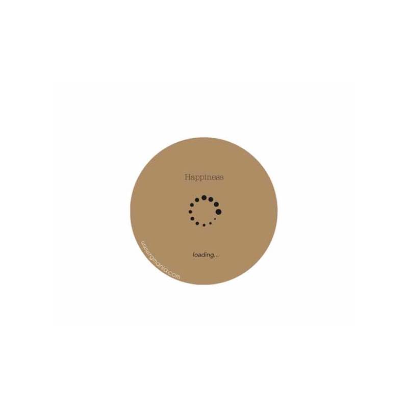 Sous-verres "Bonheur" en carton brun Cm 10