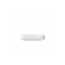 Ming rectangular white porcelain saucer cm 15.5x5.9