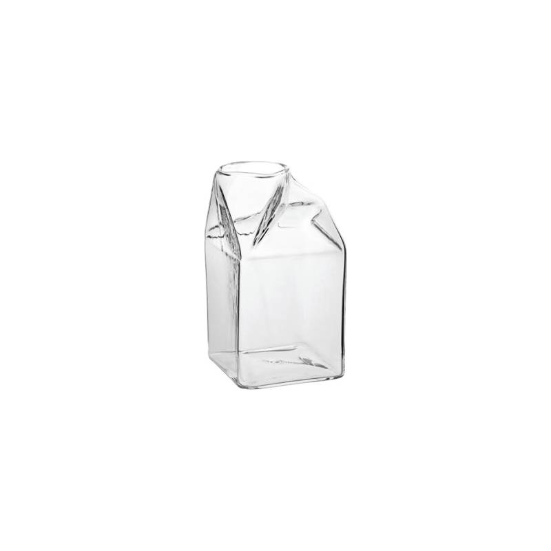 Bicchiere brick di latte in vetro cl 42