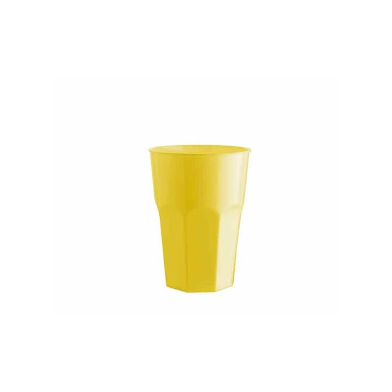 Bicchiere cocktail in polipropilene giallo cl 35