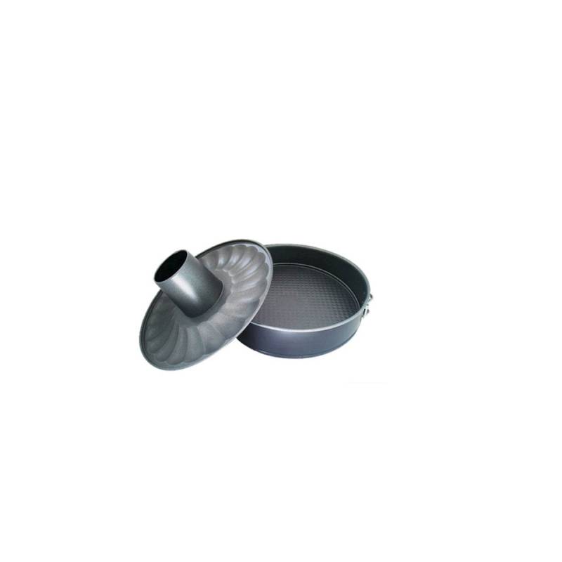 Stainless steel non-stick openable cake pan 2 bottoms cm 26