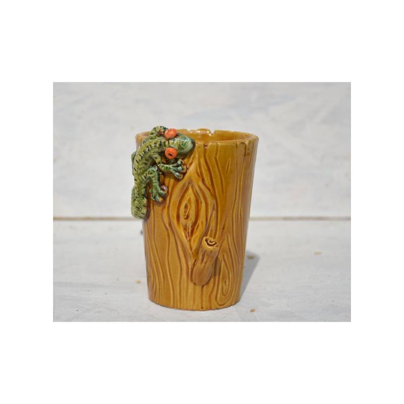 Tiki Mug Geko in porcellana marrone cl 40