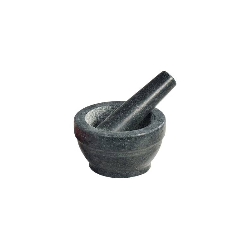 Mortero con pilón de granito verde 12 cm