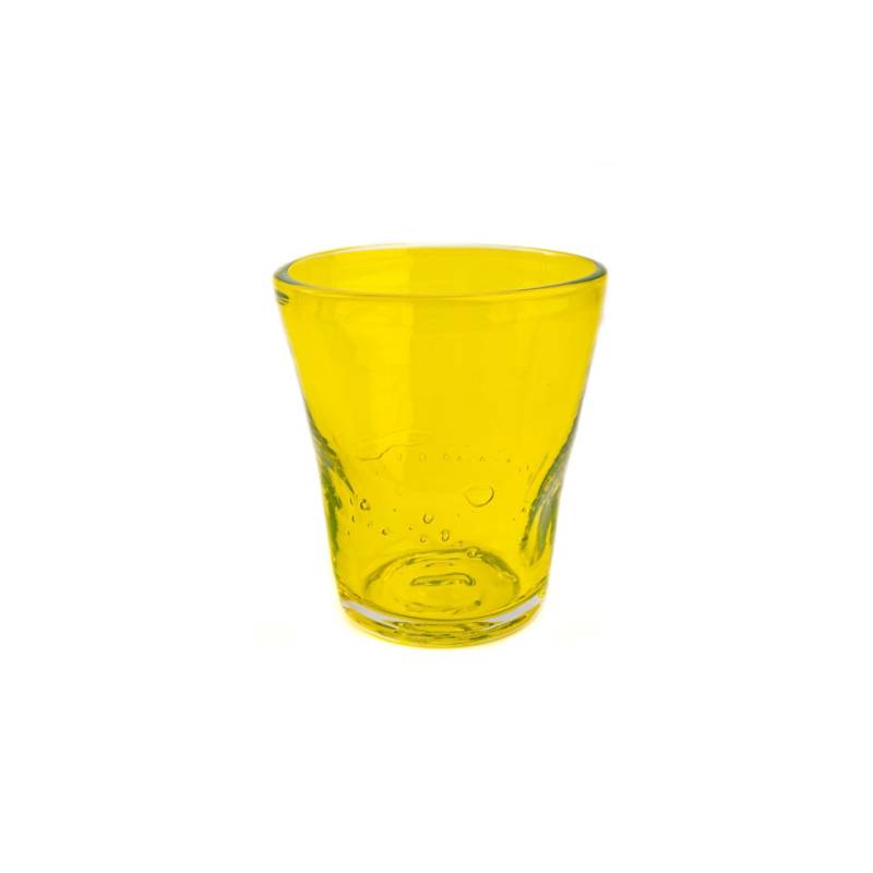 Bicchiere Samoa acqua in vetro giallo cl 31