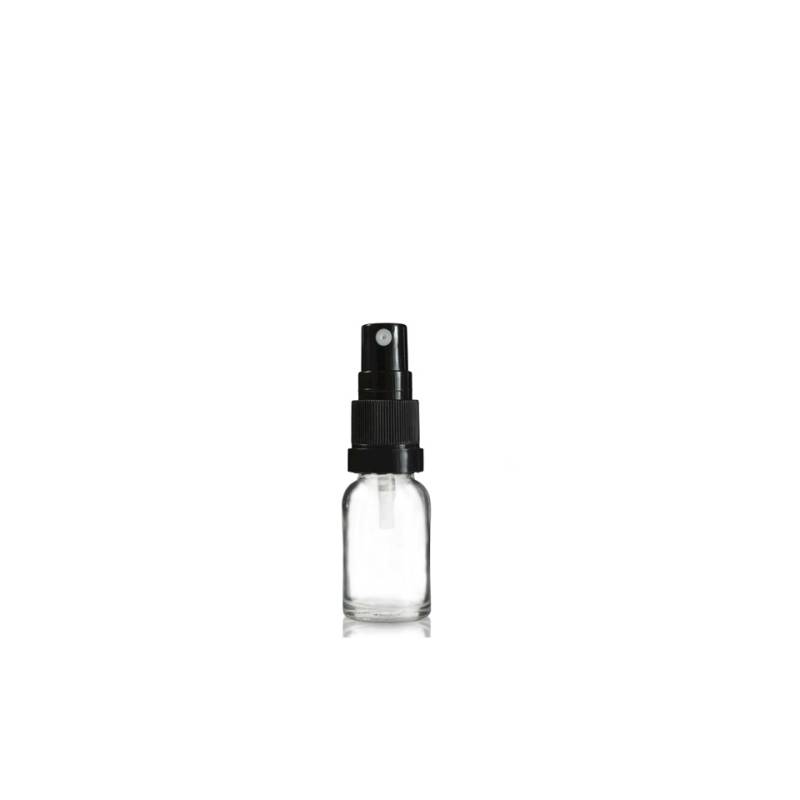 Mini Spray vaporizzatore in vetro con spruzzatore nero cl 1,5
