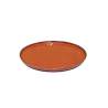 Mediterranean ceramic pizza plate orange cm 31.5