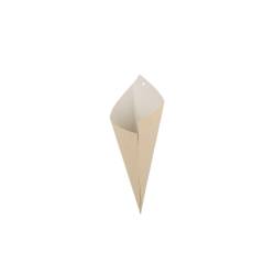 Brown paper disposable cones with white interior cm 29.5x21