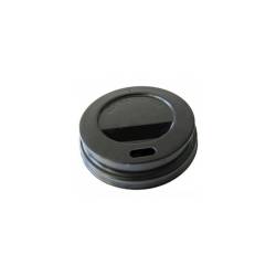 Black disposable lid with hole cm 6.5