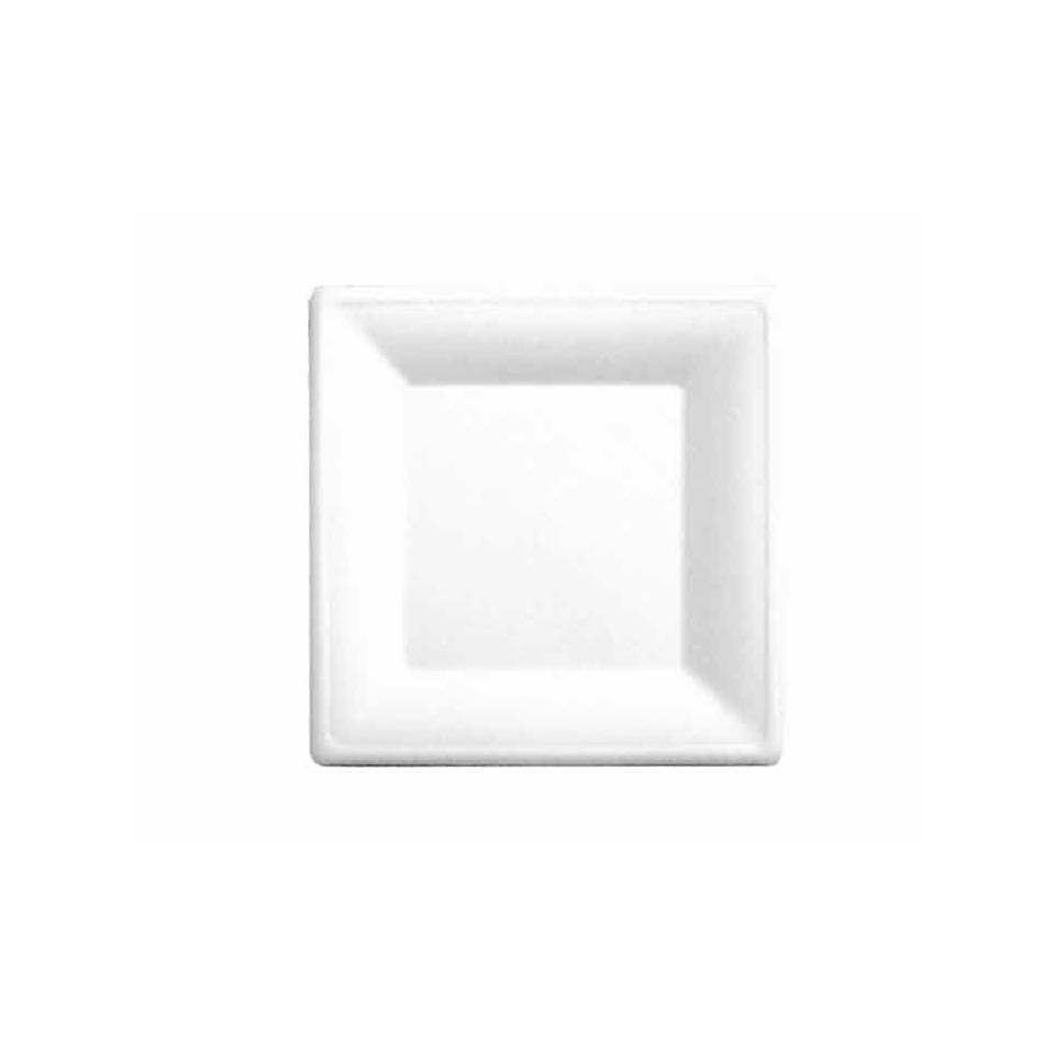 Bionic white pulp square saucer cm 26x26
