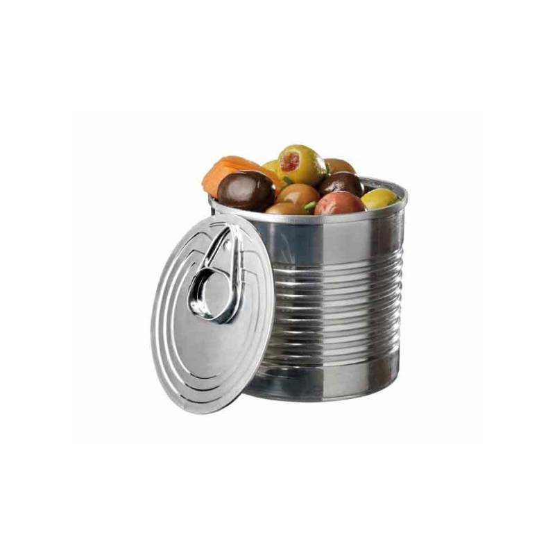 Silver-plated plastic peeled tins with lid cl 11