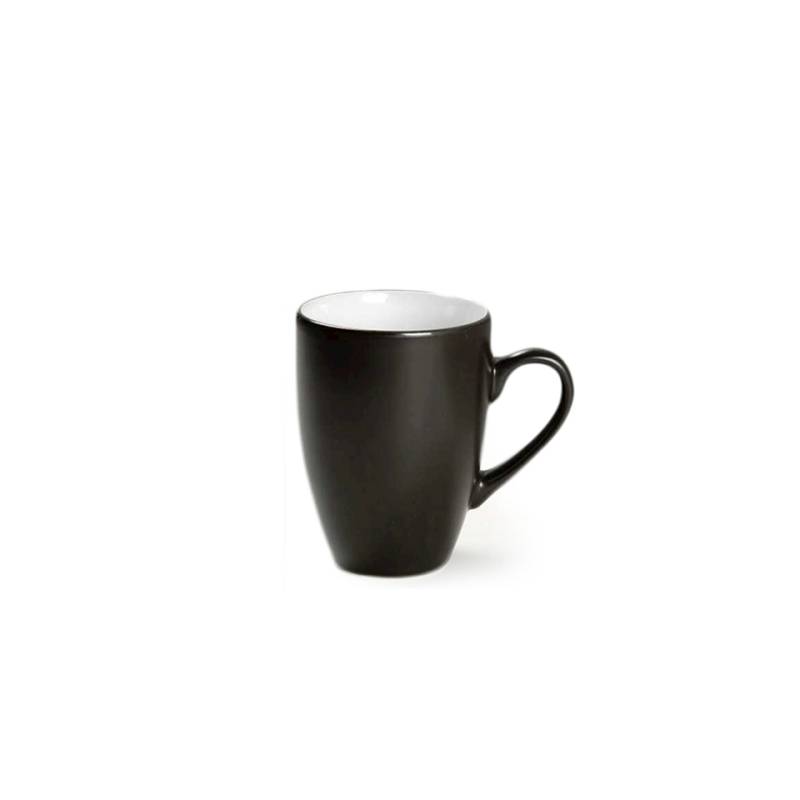 Tazza Simple Black in porcellana nera e bianca cl 32