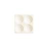 White porcelain 4-compartments appetiser plate 5.51x5.51 inch