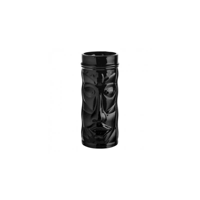 Tiki mug Tahiti in vetro nero cl 45