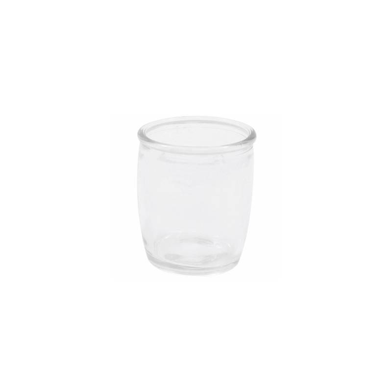 Bicchiere bombato liscio in vetro trasparente cl 11,8