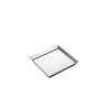 Piattino quadro in plastica argento cm 15x15