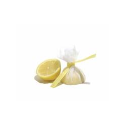 Lemon Wrap con laccetti in cotone bianco