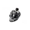 Mexican skull bottle in black enameled glass cl 70