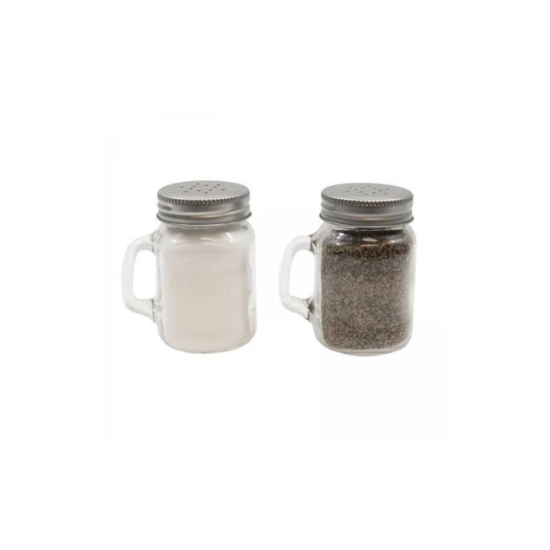 Salt, pepper or cocoa spreader Glass jar cl 14