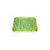 Nori 100% Chef plate in green glitter glass cm 22x16