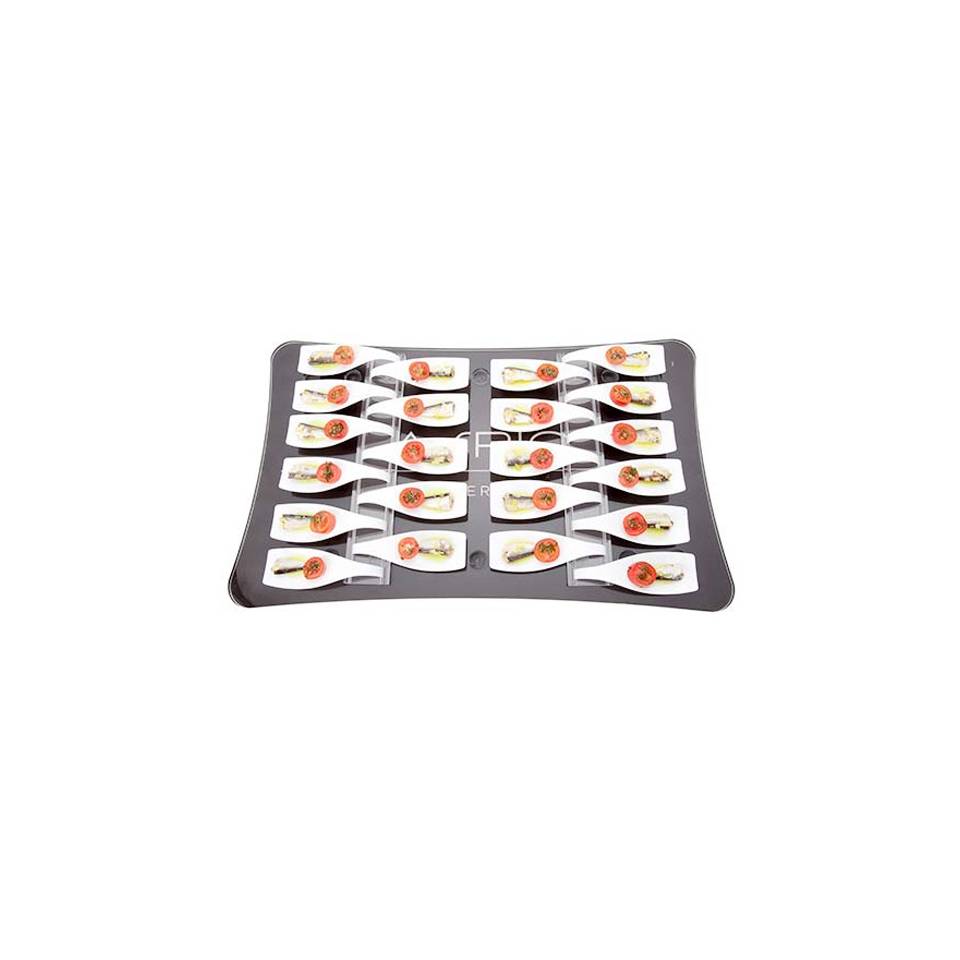 Gastro 100% Chef black plexiglass tray cm 53x32.5