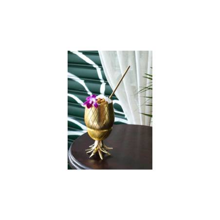 Golden steel straws cm 25