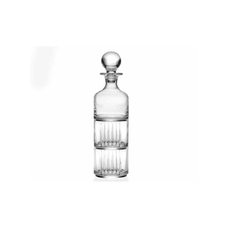 RCR bottle combo set with two glass tumblers