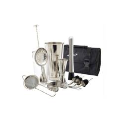 Complete 12 Piece Stainless Steel Barman Set