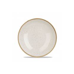 Piatto coupe Stonecast Churchill in ceramica vetrificata bianca cm 24,8