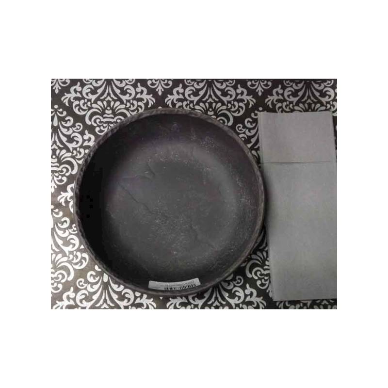 Damask Paper Placemat Black And Silver Cm 30×40