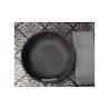 Damask Paper Placemat Black And Silver Cm 30×40