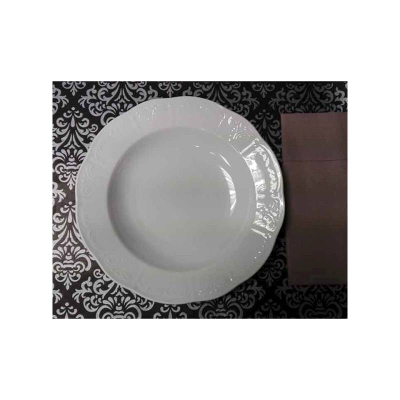 Damask Paper Placemat Black And Silver Cm 30×40