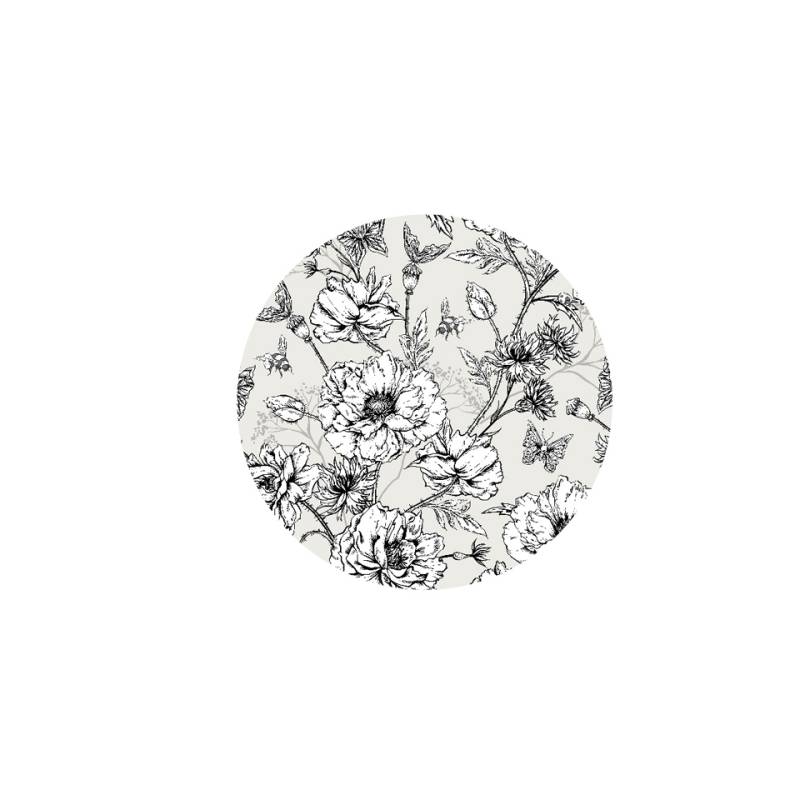 Sous-verres à fleurs en cuir régénéré cm 10