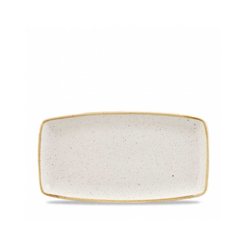 Vassoio Stonecast Churchill in ceramica vetrificata bianca cm 35x18,5