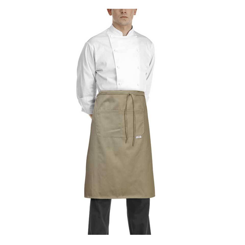 Waist apron with pocket Egochef 70x70cm khaki