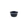 Black enameled round cup with white line cm 13