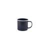 Tazza mug smaltata nera con profilo bianco cl 36